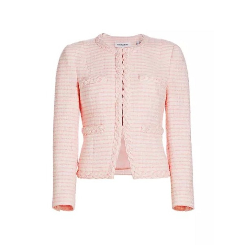 Veronica Beard Bryne Tweed Jacket in Light Pink New Without Tags Size 4 Blazer - Picture 2 of 12